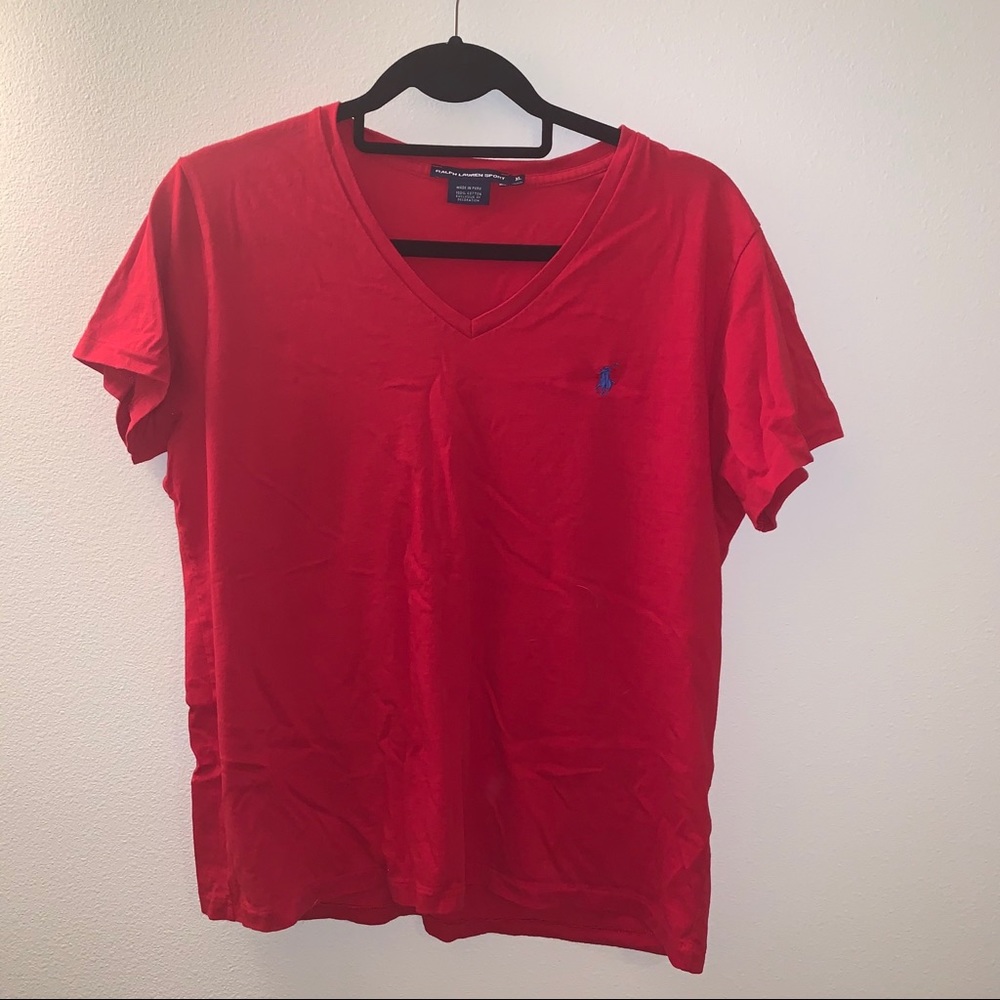 Red polo tee